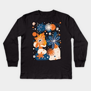 Fall Flowers Kids Long Sleeve T-Shirt